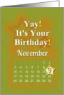 November 9th Yay It’s Your Birthday date specific card