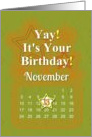 November 13th Yay It’s Your Birthday date specific card