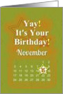 November 15th Yay It’s Your Birthday date specific card