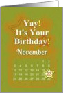November 23rd Yay It’s Your Birthday date specific card