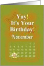 November 25th Yay It’s Your Birthday date specific card