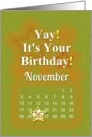 November 26th Yay It’s Your Birthday date specific card