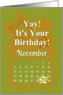 November 29th Yay It’s Your Birthday date specific card