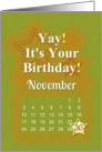 November 30th Yay It’s Your Birthday date specific card