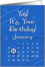 January 14th Yay It’s Your Birthday date specific card