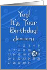 January 18th Yay It’s Your Birthday date specific card