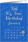 January 19th Yay It’s Your Birthday date specific card