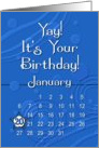 January 20th Yay It’s Your Birthday date specific card