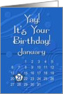 January 21st Yay It’s Your Birthday date specific card