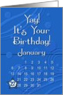 January 27th Yay It’s Your Birthday date specific card