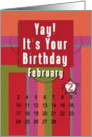 February 2nd Yay It’s Your Birthday date specific card