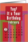 February 3rd Yay It’s Your Birthday date specific card