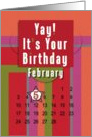 February 5th Yay It’s Your Birthday date specific card
