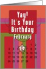 February 6th Yay It’s Your Birthday date specific card