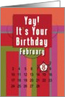 February 8th Yay It’s Your Birthday date specific card