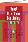 February 13th Yay It’s Your Birthday date specific card