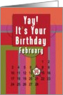 February 14th Yay It’s Your Birthday date specific card