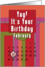 February 18th Yay It’s Your Birthday date specific card