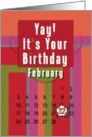 February 22nd Yay It’s Your Birthday date specific card
