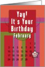February 23rd Yay It’s Your Birthday date specific card
