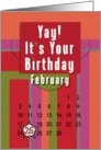February 25th Yay It’s Your Birthday date specific card