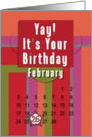 February 26th Yay It’s Your Birthday date specific card