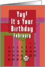 February 28th Yay It’s Your Birthday date specific card
