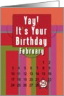 February 29th Yay It’s Your Birthday date specific Leap Year Birthday card