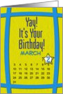 March 2nd Yay It’s Your Birthday date specific card