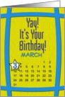 March 3rd Yay It’s Your Birthday date specific card