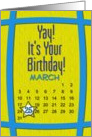 March 25th Yay It’s Your Birthday date specific card