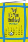 March 26th Yay It’s Your Birthday date specific card