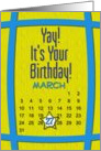 March 27th Yay It’s Your Birthday date specific card