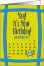 March 29th Yay It’s Your Birthday date specific card