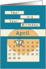 April 2nd Yay It’s Your Birthday date specific card