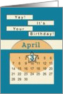 April 3rd Yay It’s Your Birthday date specific card