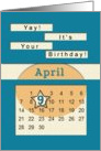 April 9th Yay It’s Your Birthday date specific card