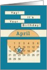 April 16th Yay It’s Your Birthday date specific card