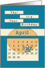 April 18th Yay It’s Your Birthday date specific card
