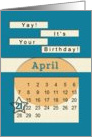 April 21st Yay It’s Your Birthday date specific card