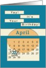 April 22nd Yay It’s Your Birthday date specific card