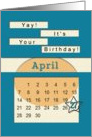April 27th Yay It’s Your Birthday date specific card