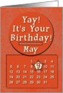 May 9th Yay It’s Your Birthday date specific card