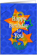 Happy Birthday to You Awesome Boy Stars card