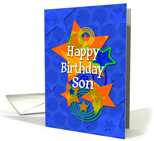 Happy Birthday Son Awesome Boy Stars card (1094374)