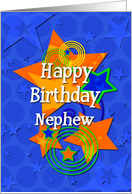 Happy Birthday Nephew Awesome Boy Stars card