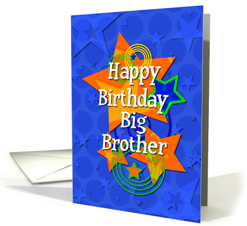 Happy Birthday Big Brother Stars card (1094380)