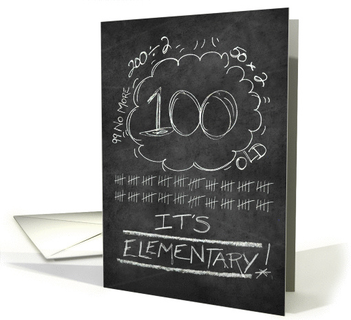 100th Birthday Chalkboard Look Funny card (1122896)