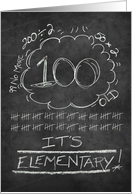 100th Birthday Chalkboard Look Funny card