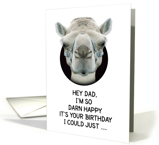 Happy Birthday Dad Funny Camel card (1135570)